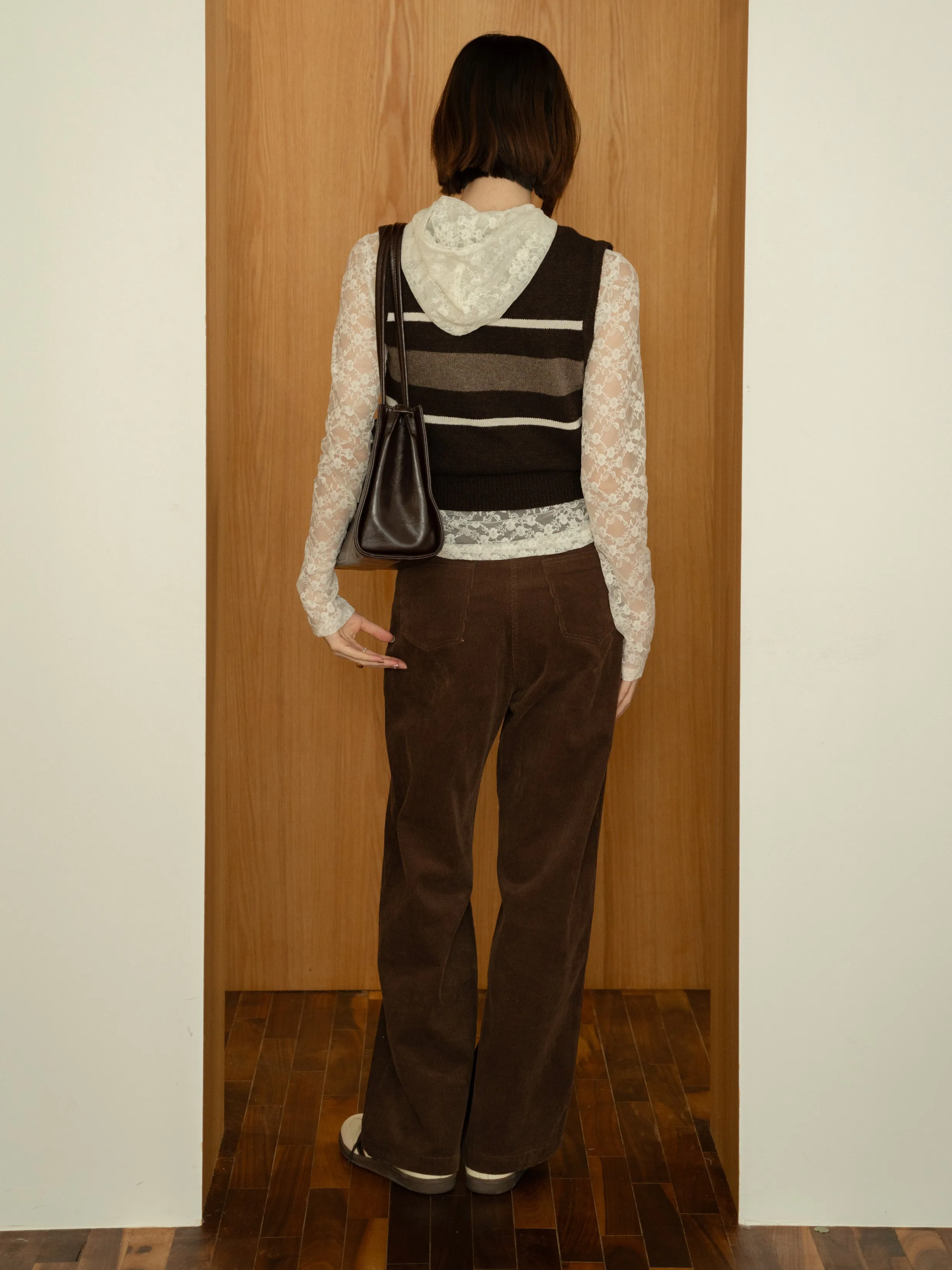 Corduroy Wide Straight Pants