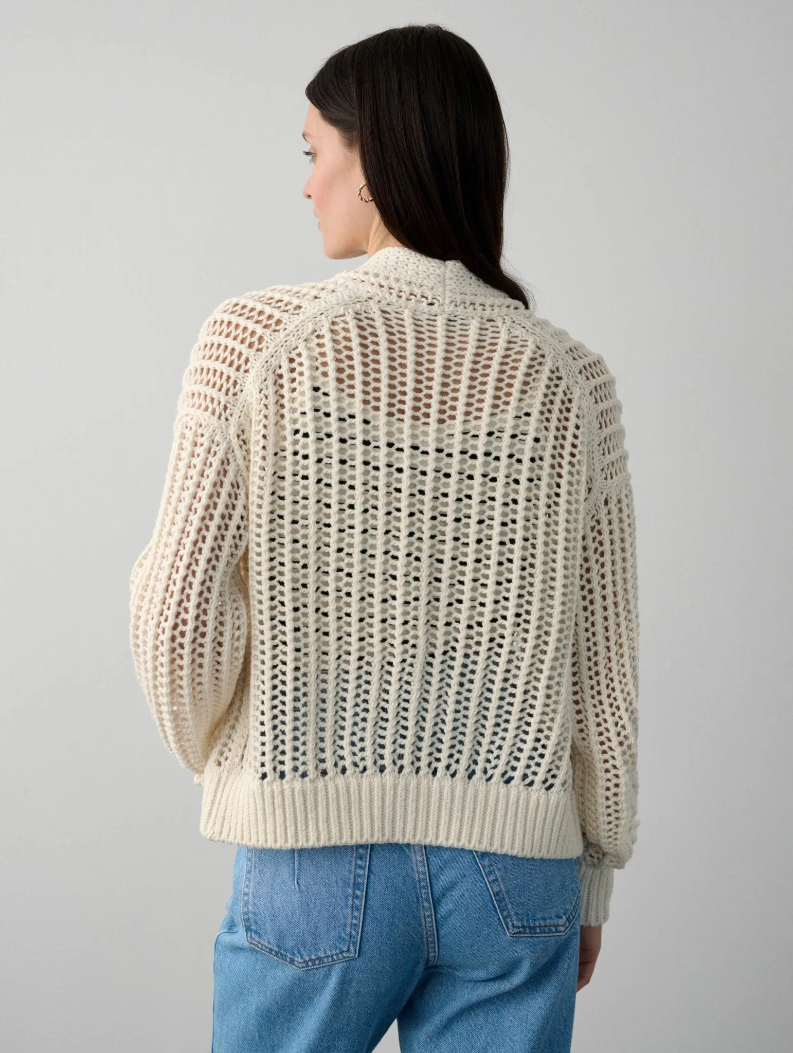 Cotton Open Knit Cardigan