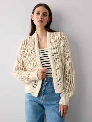 Cotton Open Knit Cardigan