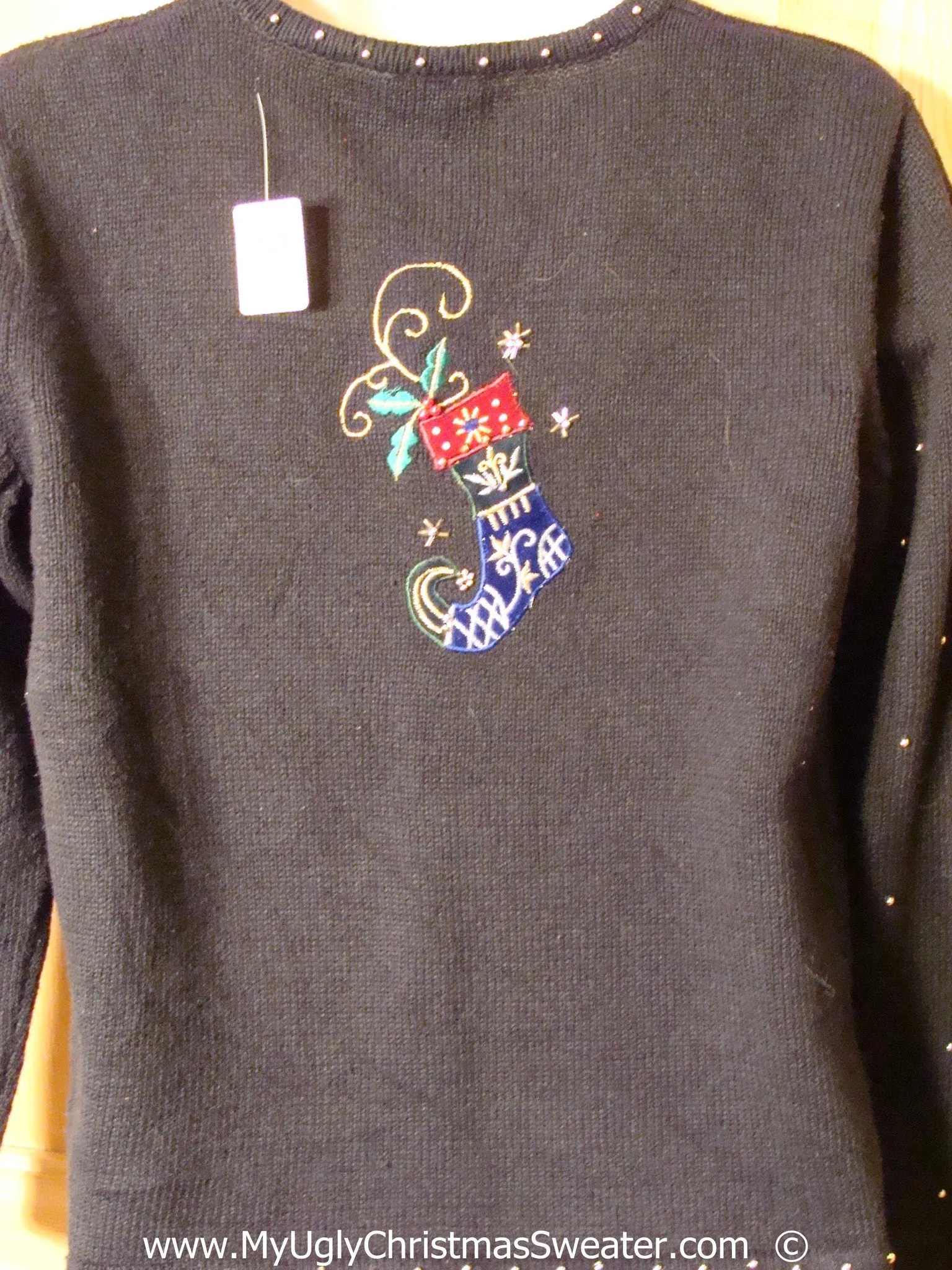 Creepy Pointed Stockings Christmas Sweater