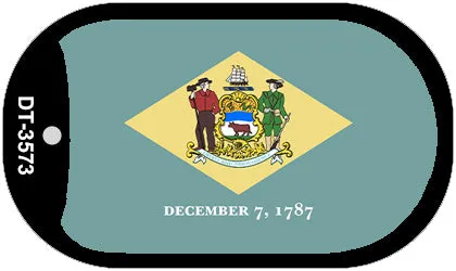 Delaware State Flag Metal Novelty Dog Tag Necklace DT-3573