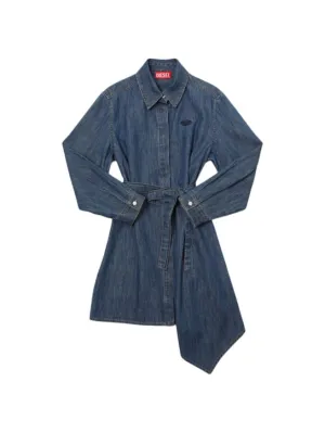 Diesel Kids   Cotton denim dress w/belt 