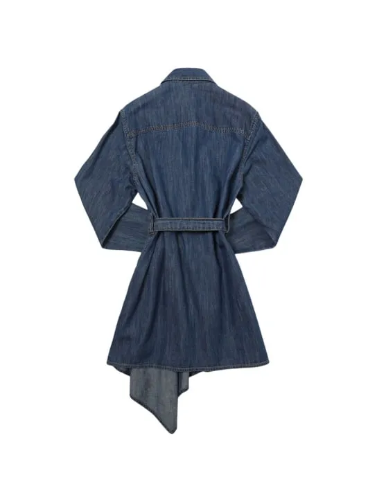 Diesel Kids   Cotton denim dress w/belt 