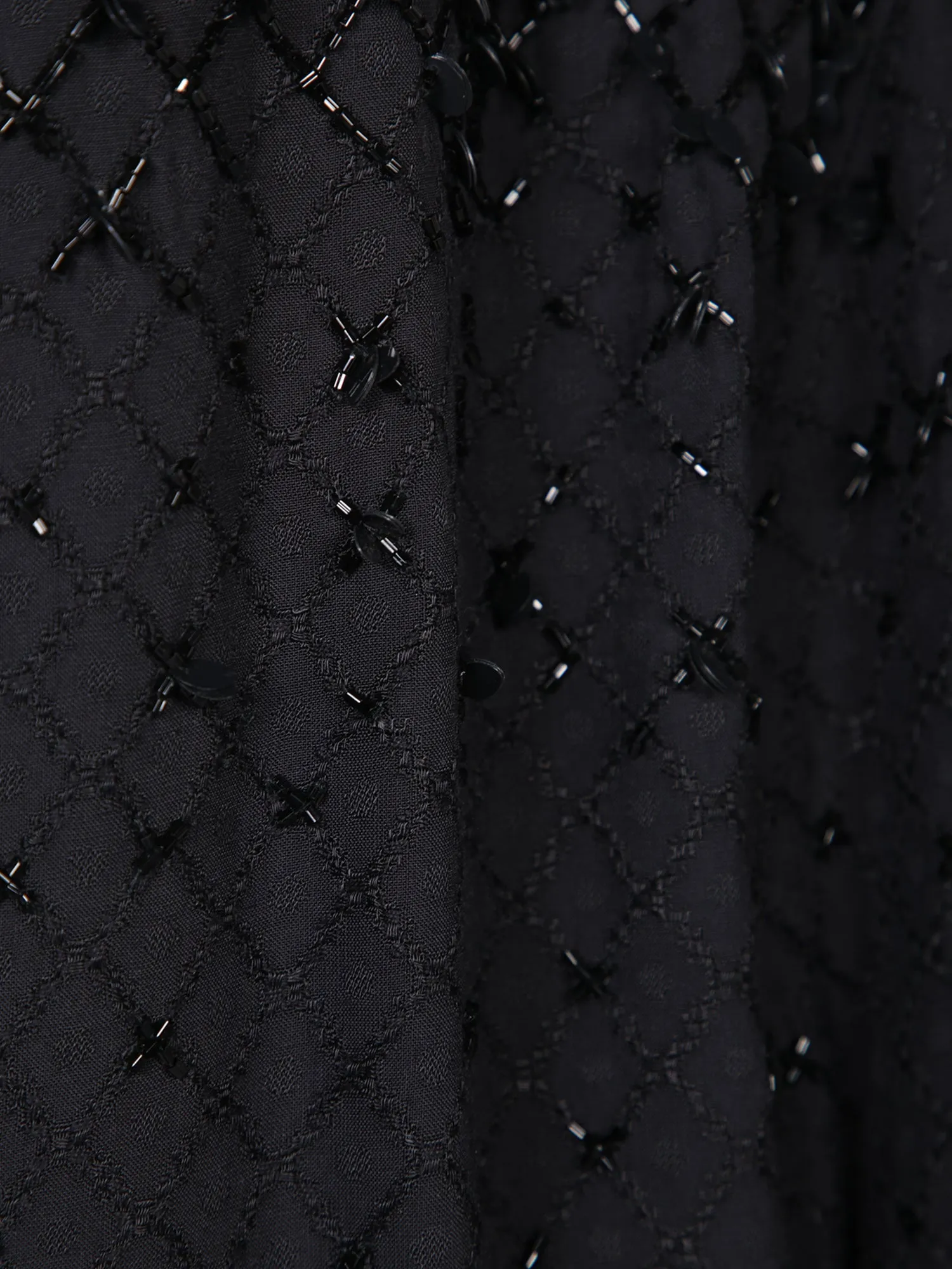 Embroidered degradé black cardigan