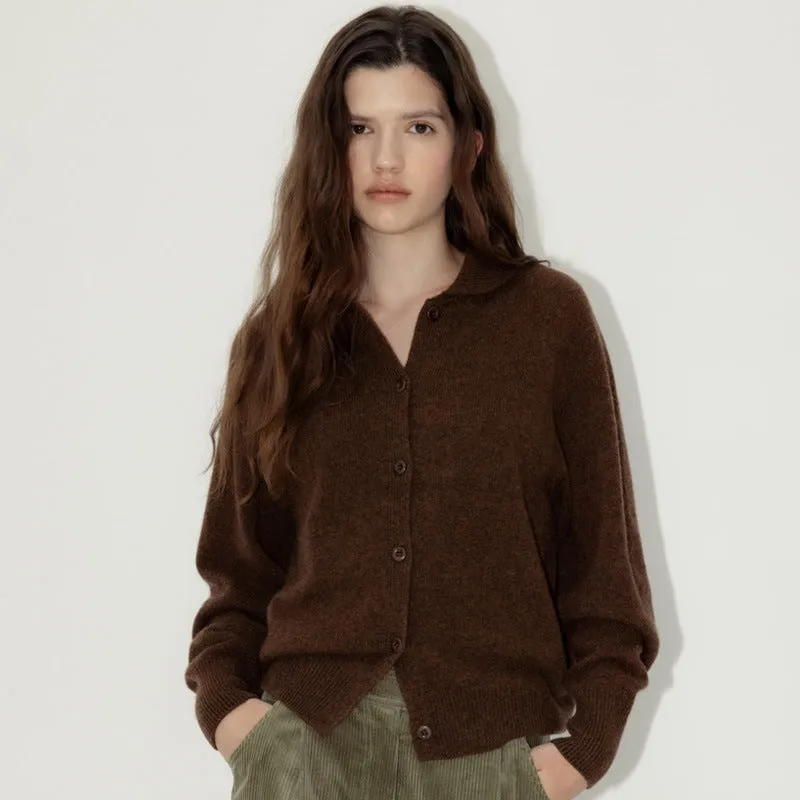Fashionkova fall outfit men Lerobe Knitwear Women's  Autumn Korean Style Loose Lapel Solid Color Wool Cardigan Coat