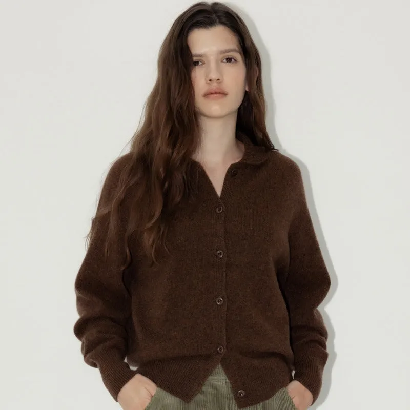 Fashionkova fall outfit men Lerobe Knitwear Women's  Autumn Korean Style Loose Lapel Solid Color Wool Cardigan Coat