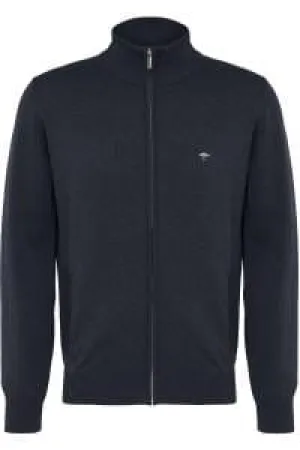 Fynch Hatton - 3XL - Full Zip Cardigan, Navy