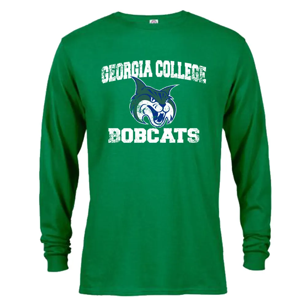 Georgia College and State University GCSU Bobcats Retro  Logo Long Sleeve Tee
