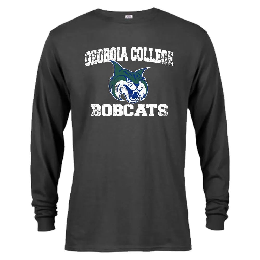 Georgia College and State University GCSU Bobcats Retro  Logo Long Sleeve Tee