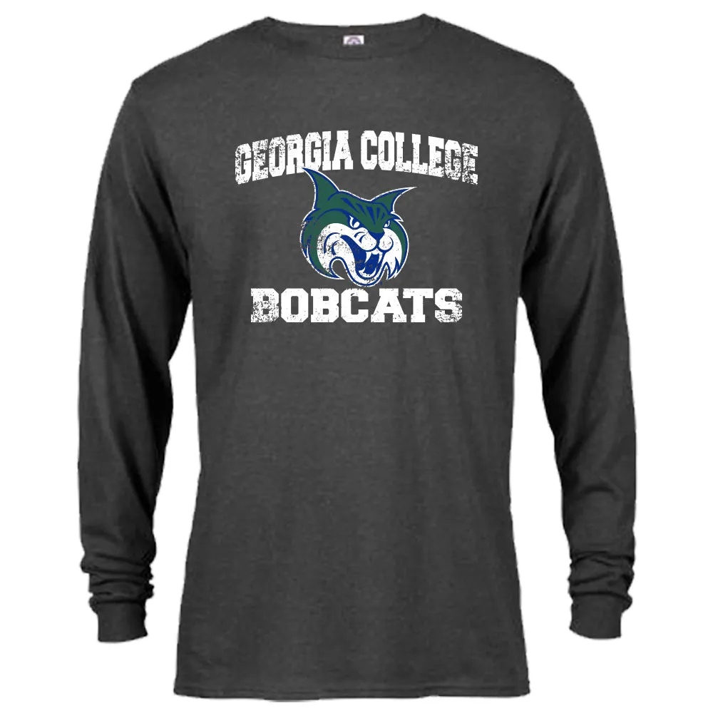 Georgia College and State University GCSU Bobcats Retro  Logo Long Sleeve Tee