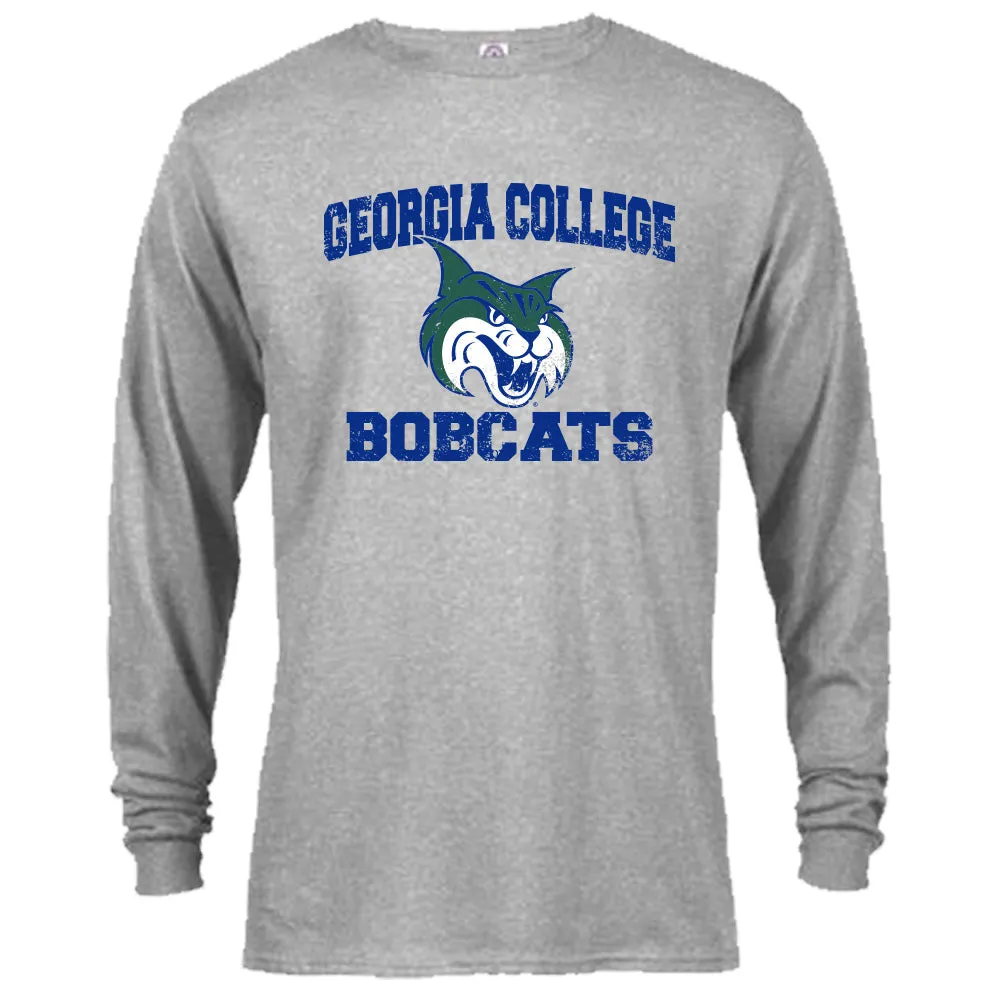Georgia College and State University GCSU Bobcats Retro  Logo Long Sleeve Tee