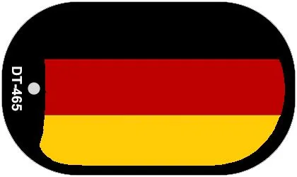 Germany Flag Scroll Metal Novelty Dog Tag Necklace DT-465