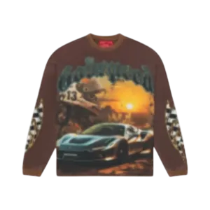 GodSpeed Sunset Drift Long Sleeve T-Shirt - Brown