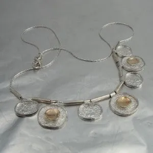 Hadar Jewelry Handmade 9k Yellow Gold Sterling Silver Necklace (I n834)