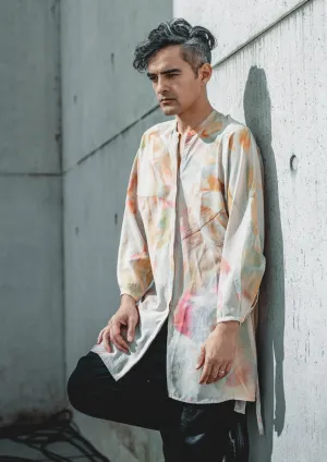 HANDPAINTED - BLOUSE/DRESS/CARDIGAN - creme painted