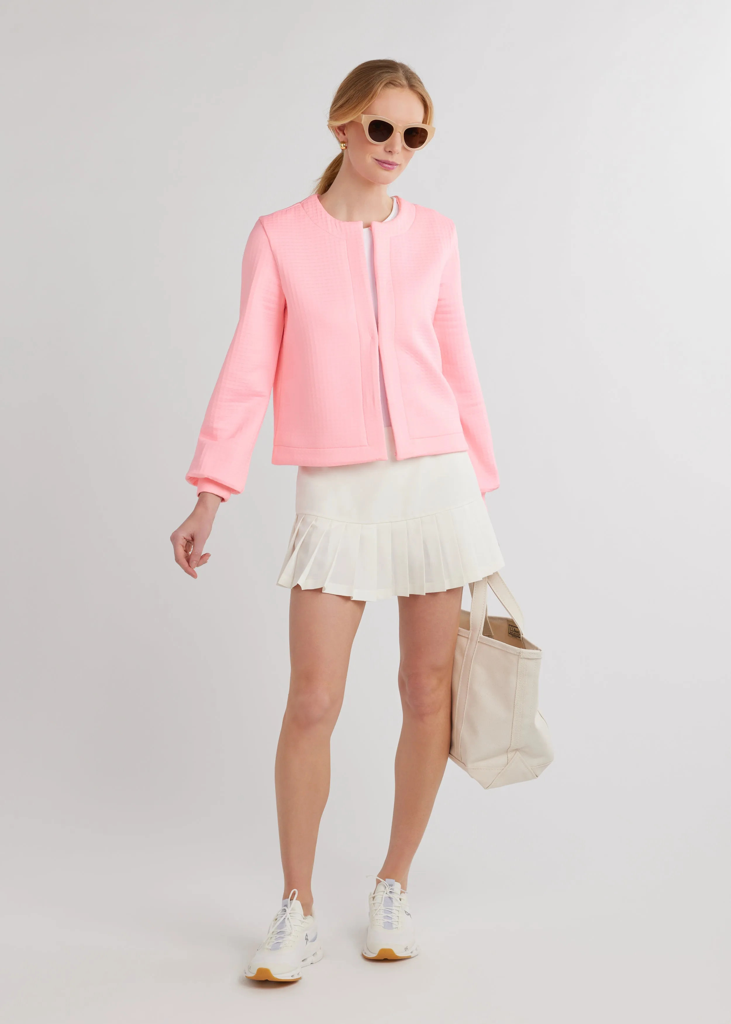 Haverhill Cardigan in Waffle (Cotton Candy)