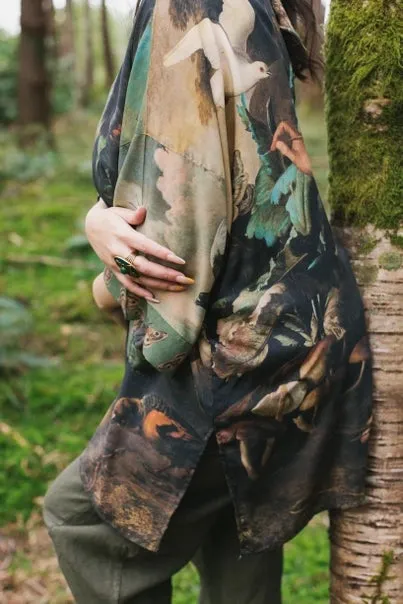 Heartwork Bamboo Cropped Kimono Cardigan