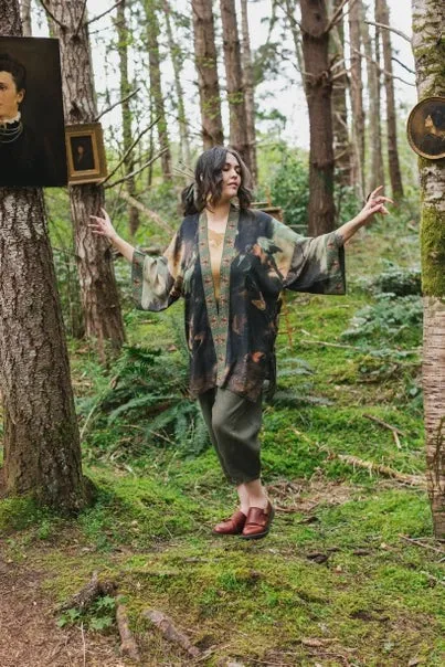 Heartwork Bamboo Cropped Kimono Cardigan