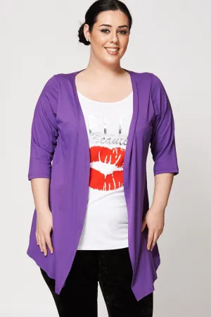 Hello Beautiful Kiss Print Two-In-One Cardigan Top