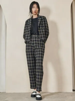 Heuston Pant in Black Plaid