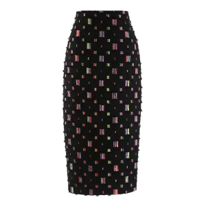Hit Color Split Skirts For Women High Waist A Line Bodycon Patchwork Denim Summer Skirt Female Fashion Clothing