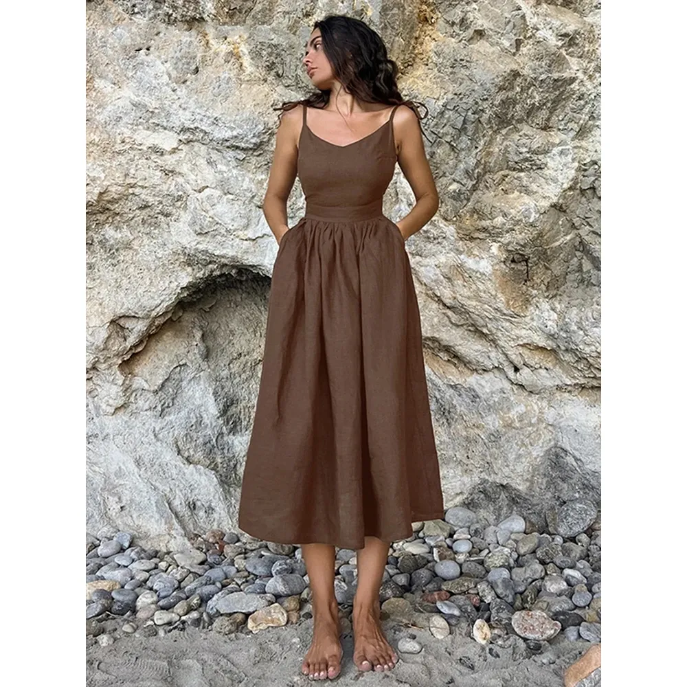 Jana Dress - Rückenfreies Sommerkleid mit verstellbaren Trägern