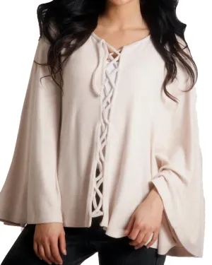 Jessica Kashmira Poncho in Beige | Beige