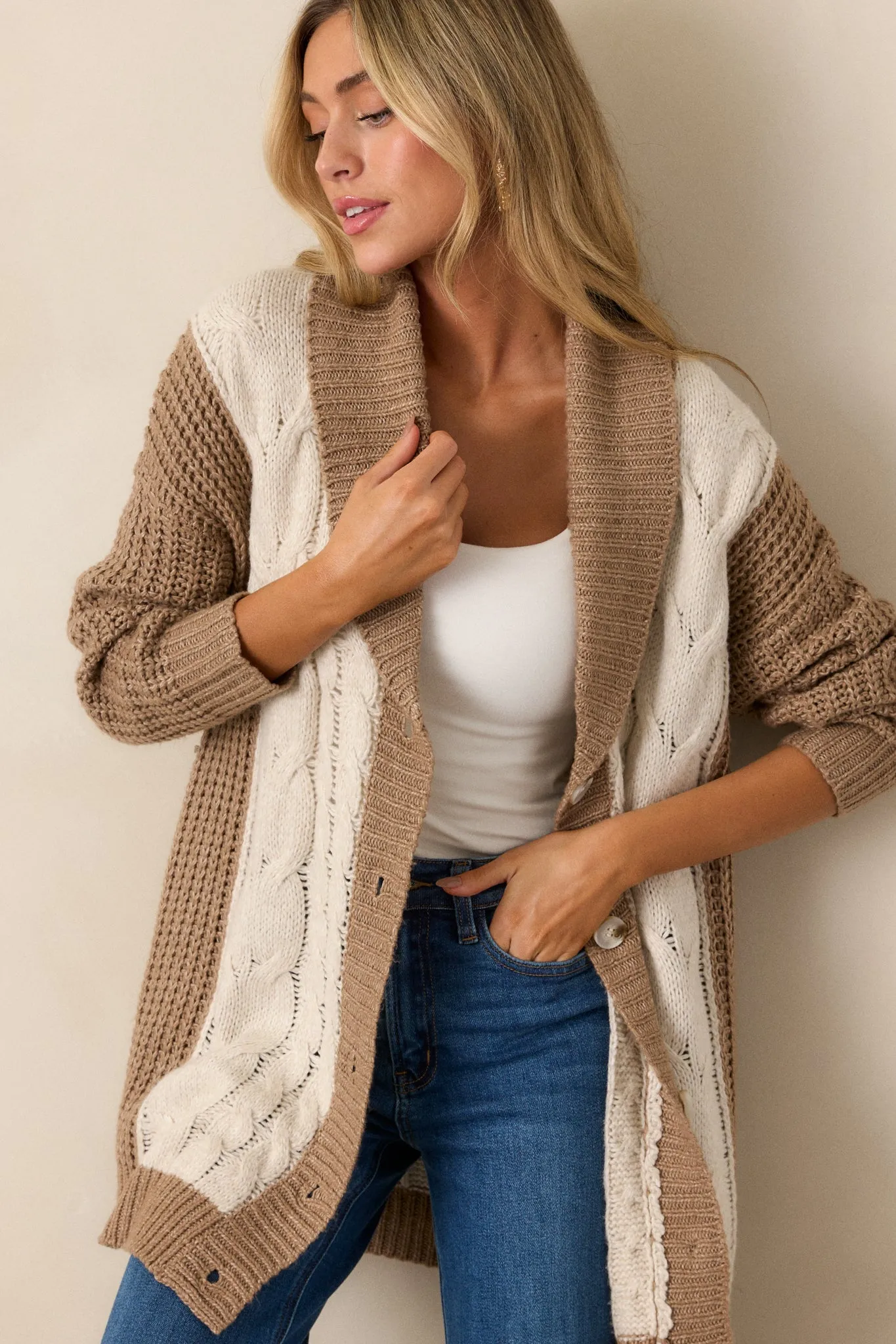 Just For Me Tan Cardigan