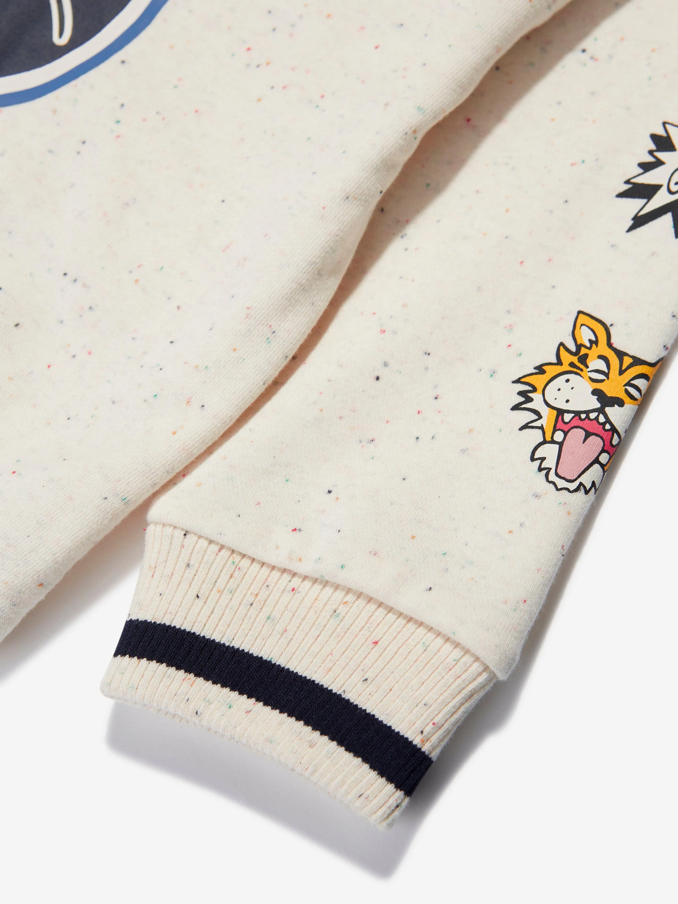 KENZO Boys Varsity Cardigan in Ivory