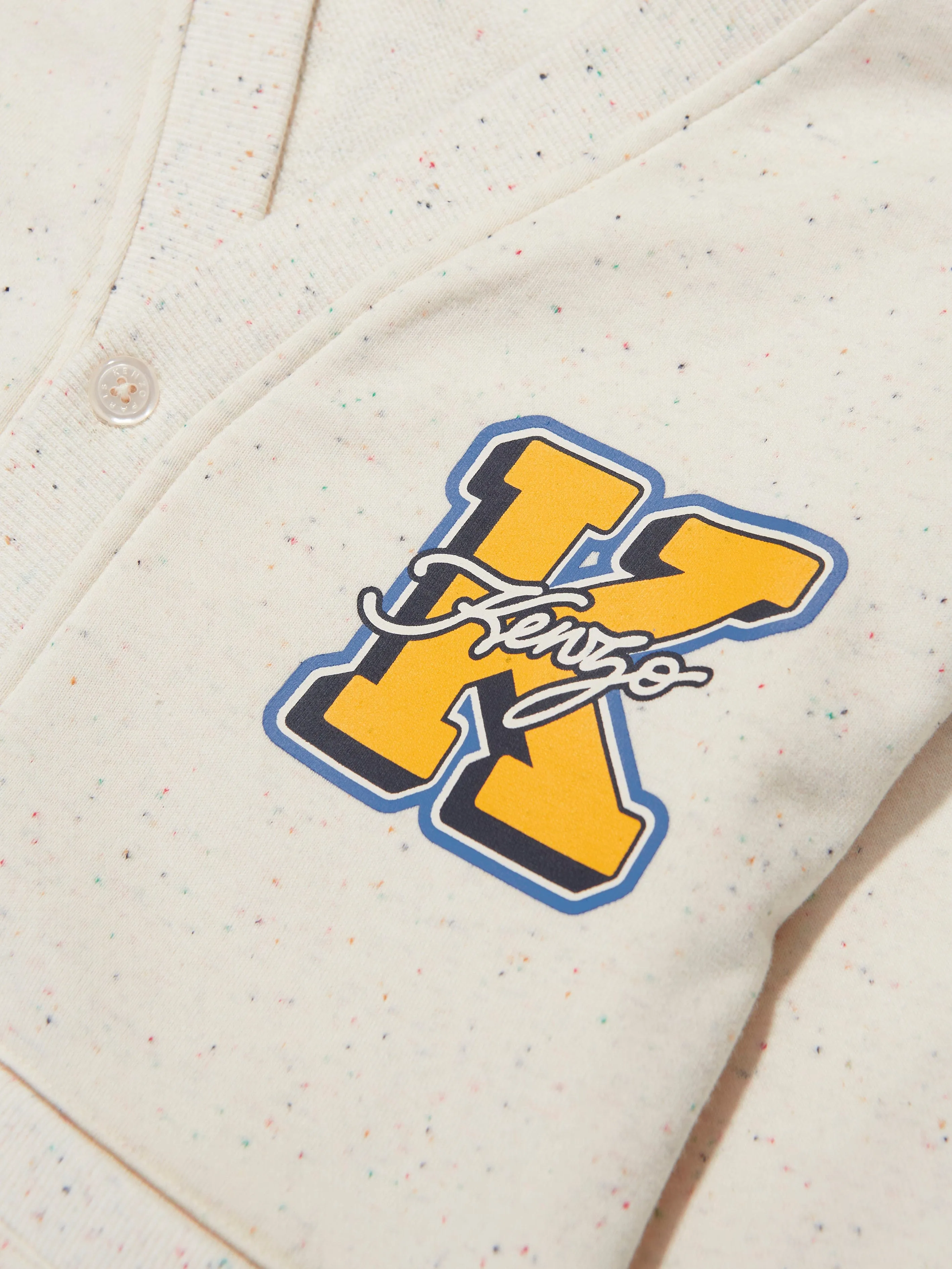 KENZO Boys Varsity Cardigan in Ivory