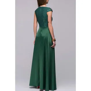 Ketty More Women Lace Pleated Long Maxi Dress-KMWC089