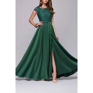 Ketty More Women Lace Pleated Long Maxi Dress-KMWC089