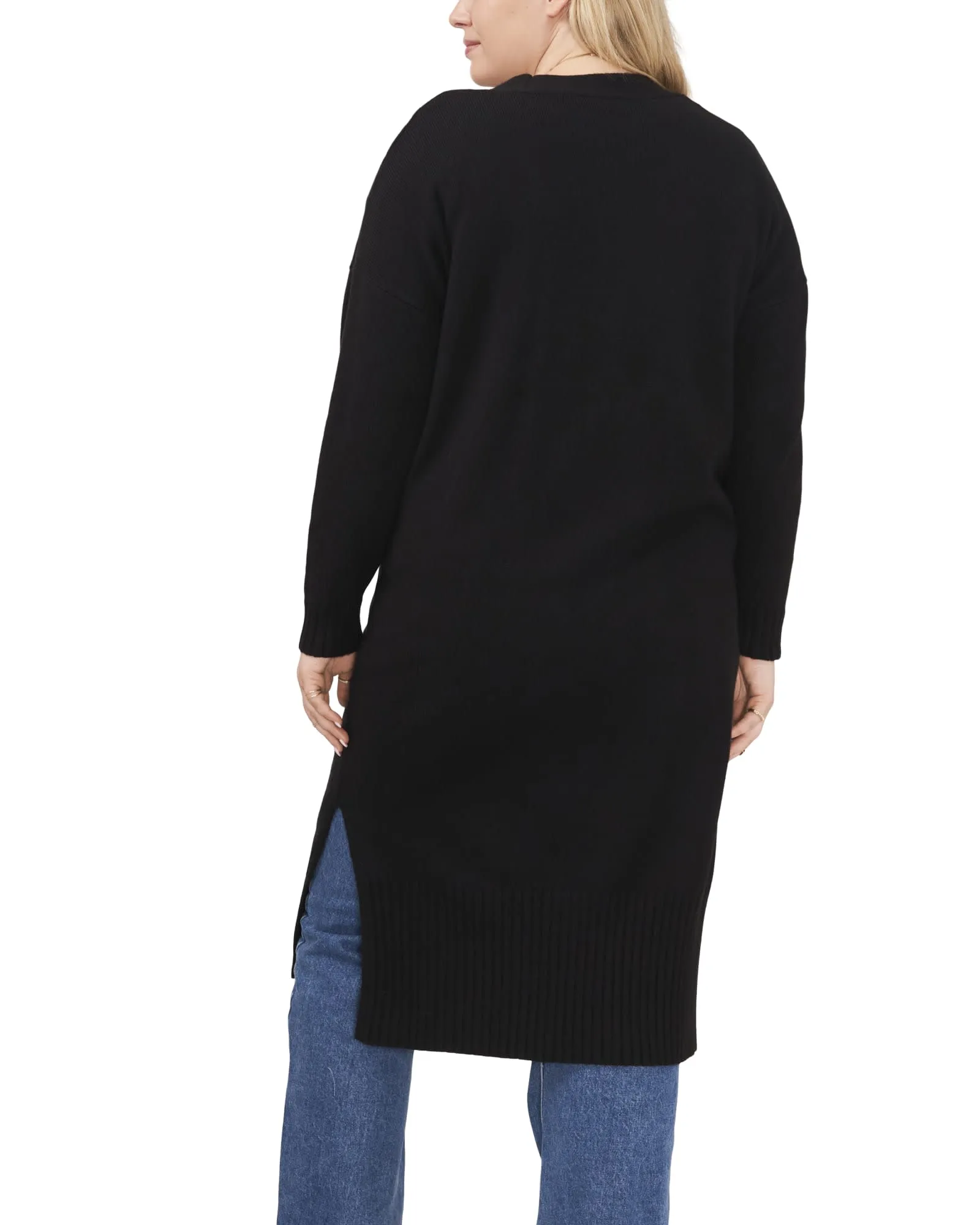 Kiara Button Front Maxi Cardigan | RICH BLACK