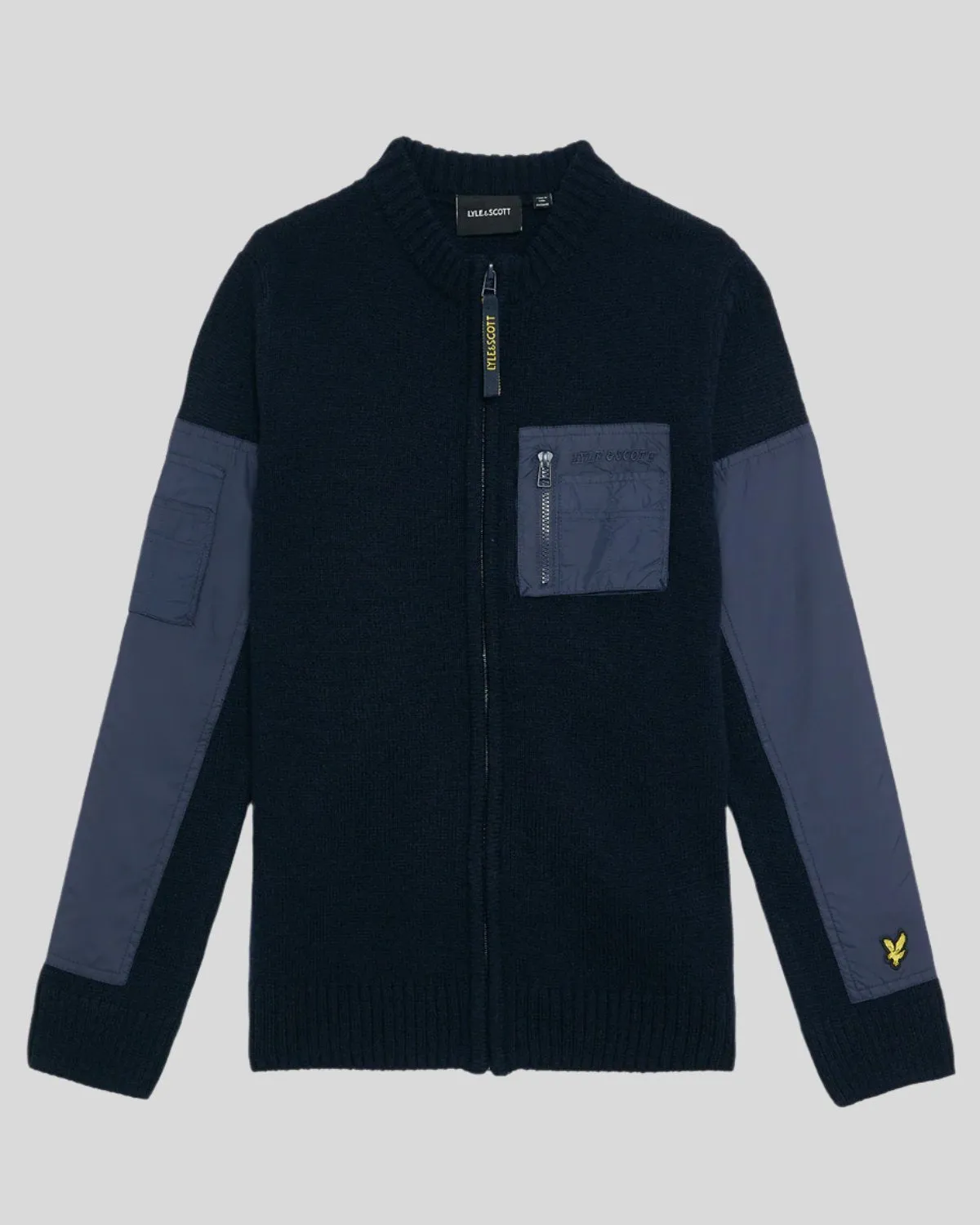 Kids Tonal Nylon Trim Cardigan