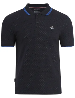 Le Shark Beckflow polo with blue polka-dots