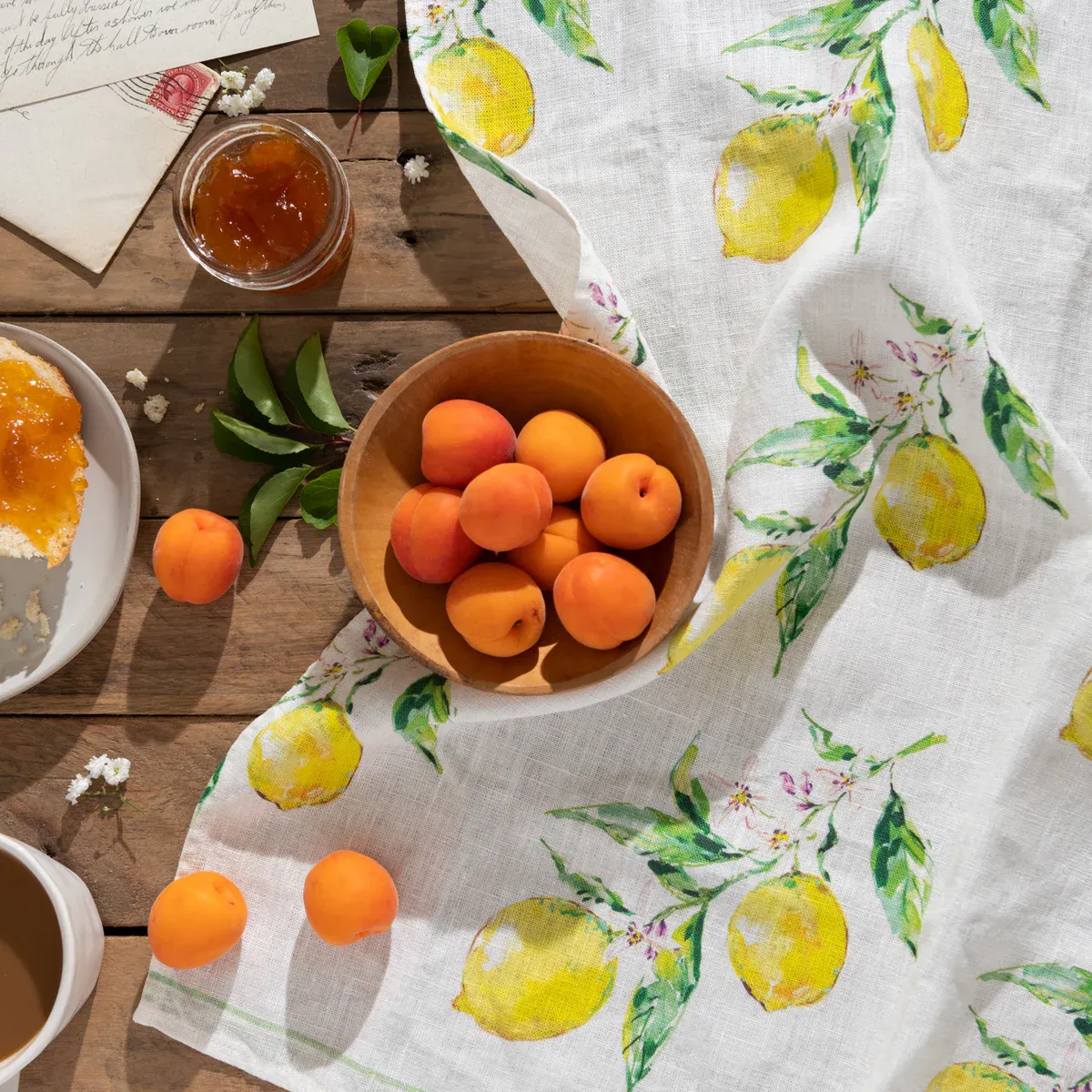 Lemons Linen Dishtowel