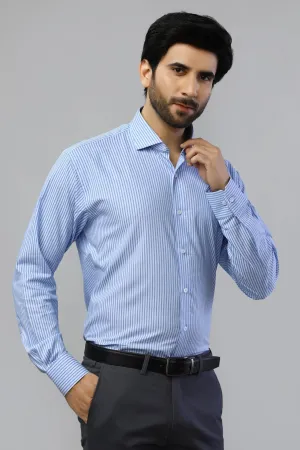 Light Blue Bengal Stripes Formal Shirt