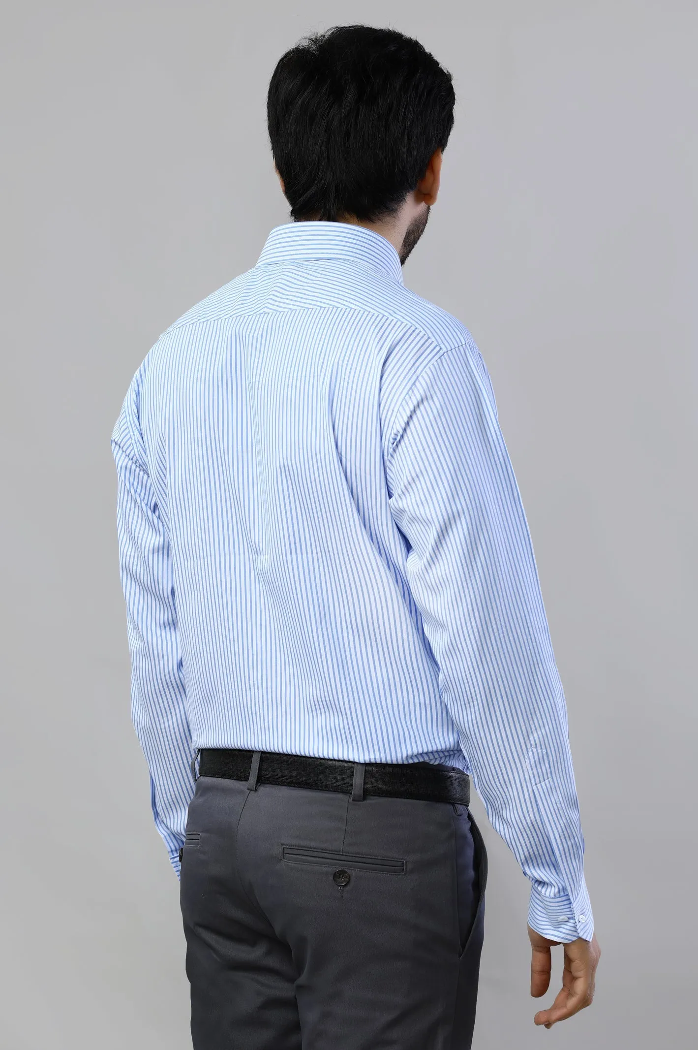 Light Blue Bengal Stripes Formal Shirt