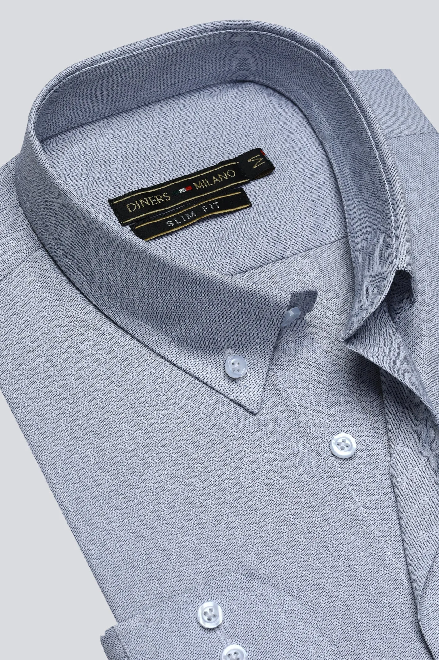 Light Grey Texture Casual Milano Shirt