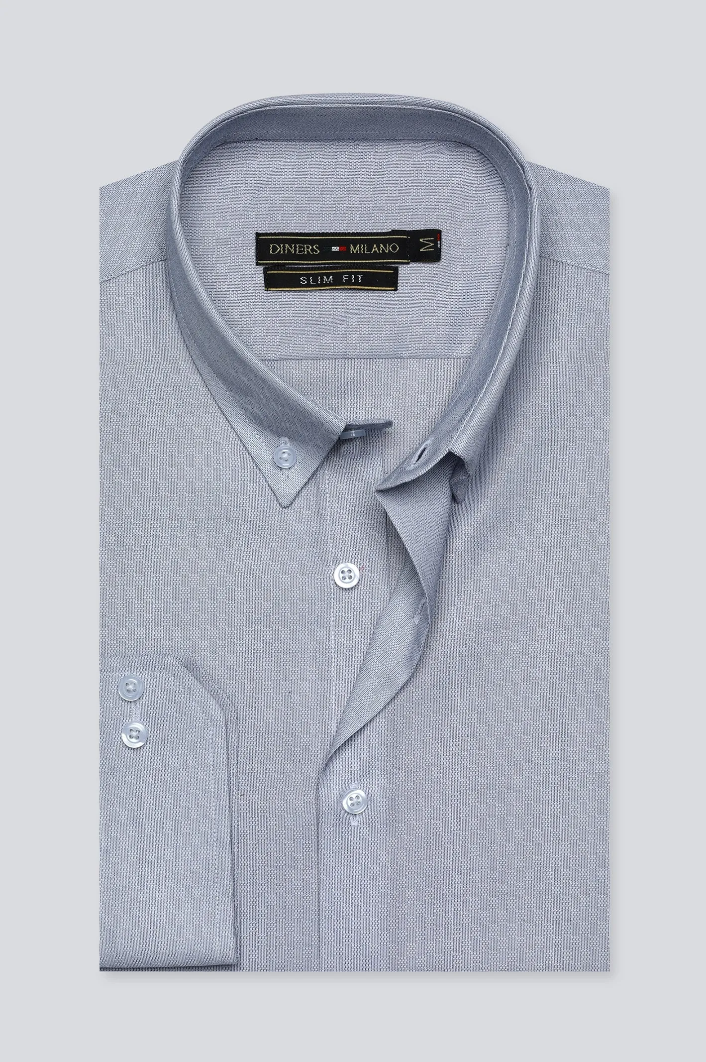 Light Grey Texture Casual Milano Shirt