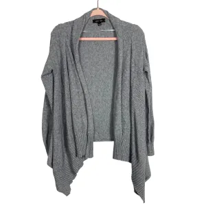 Love Tree Grey Ribbed Waterfall Cardigan- Size S