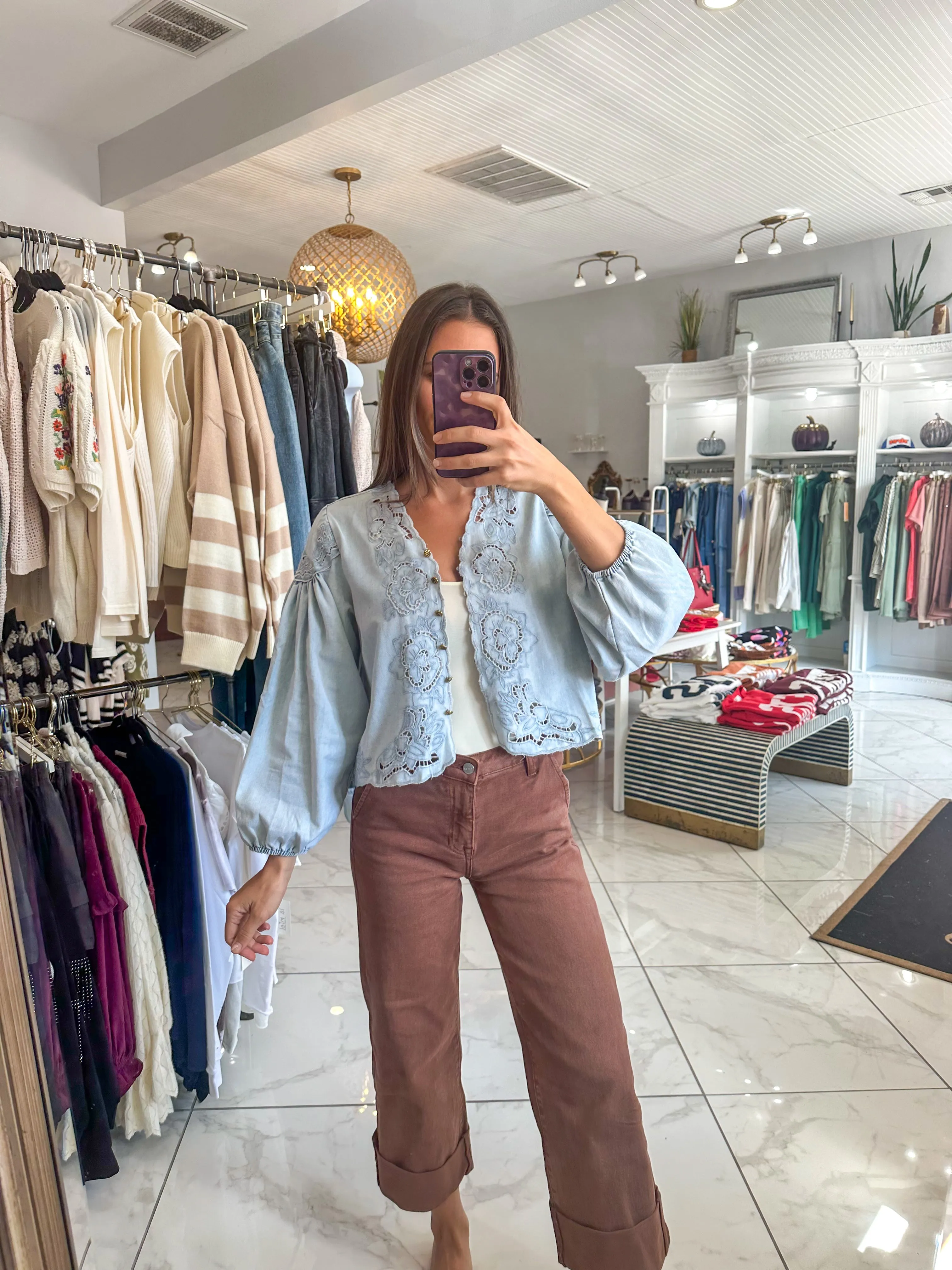 Maeve Denim Blouse