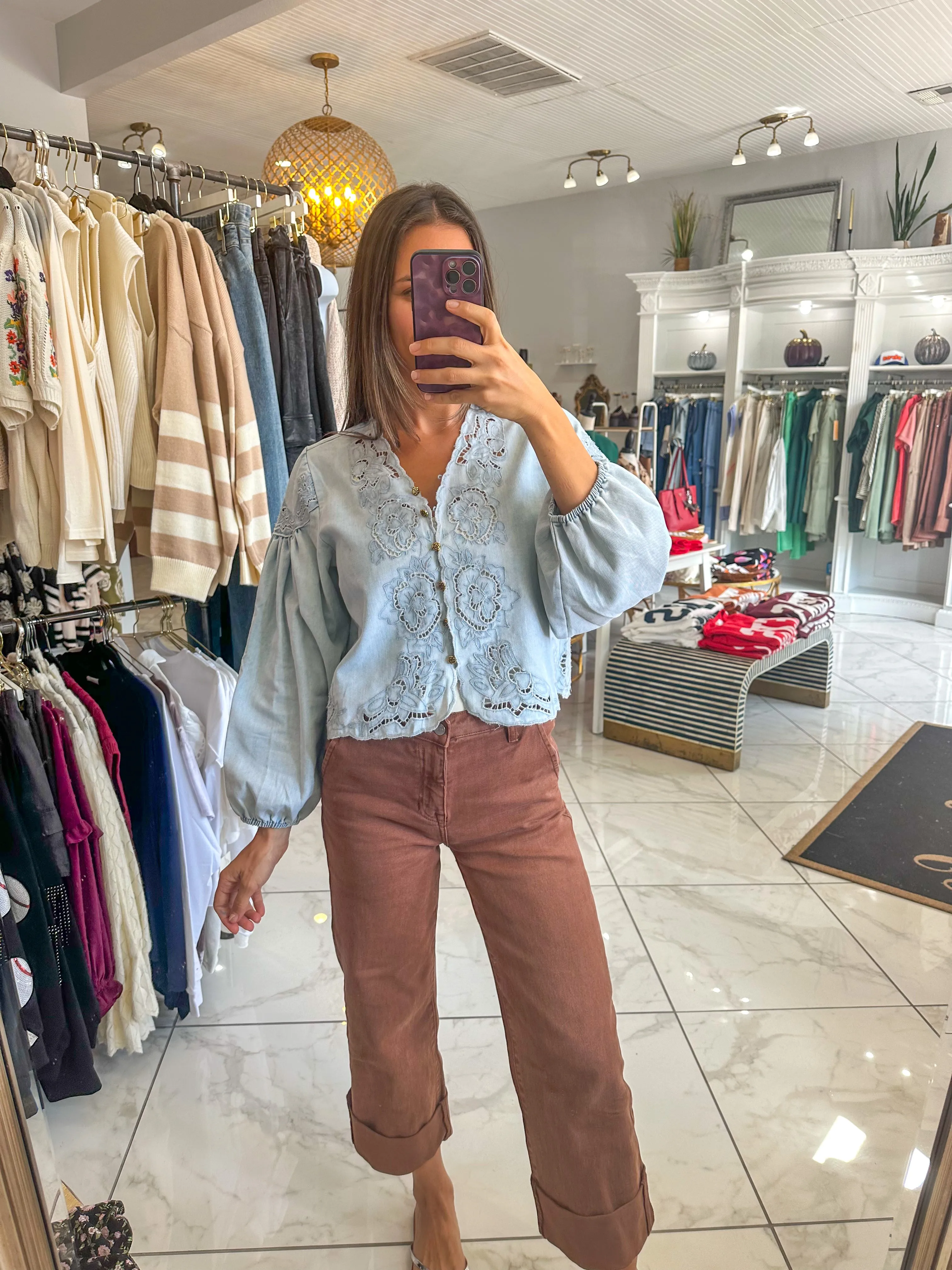 Maeve Denim Blouse