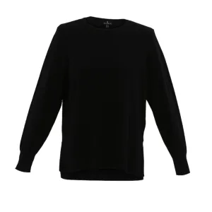 Marble Round Neck Sweater Black