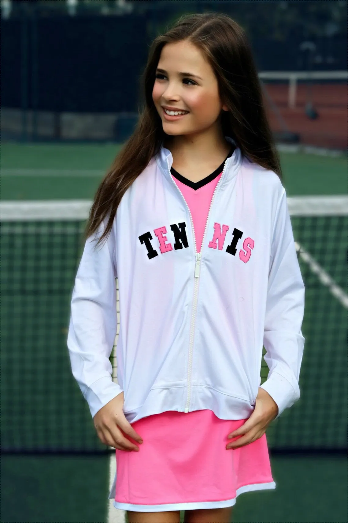 Midnight in Malibu Pink Border Skirt