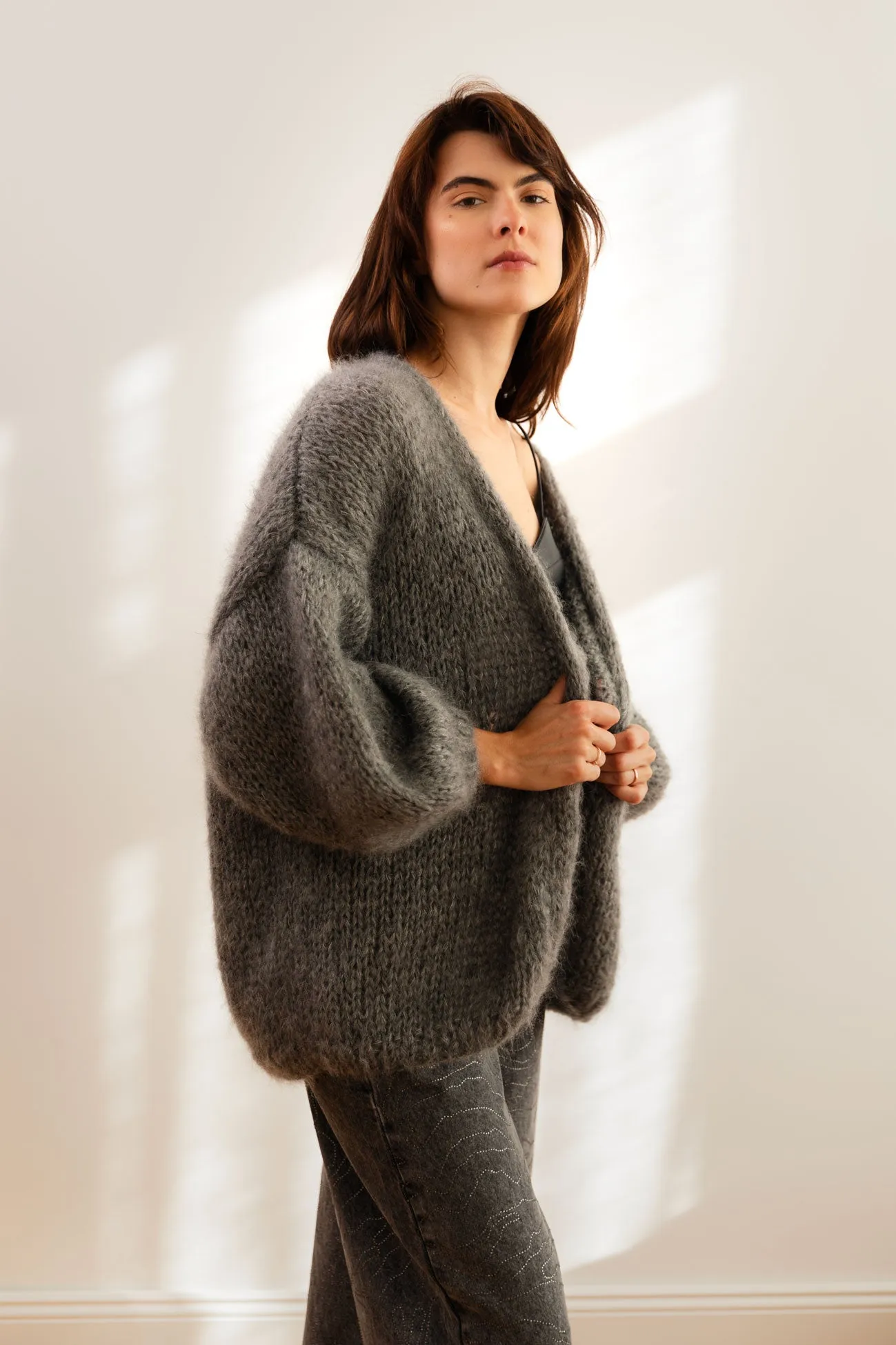 Mohair Oversized Cardigan - Medium Long