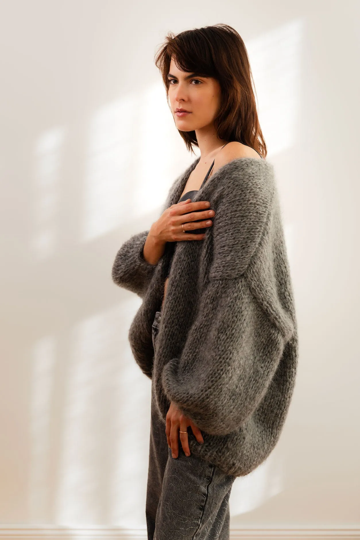 Mohair Oversized Cardigan - Medium Long