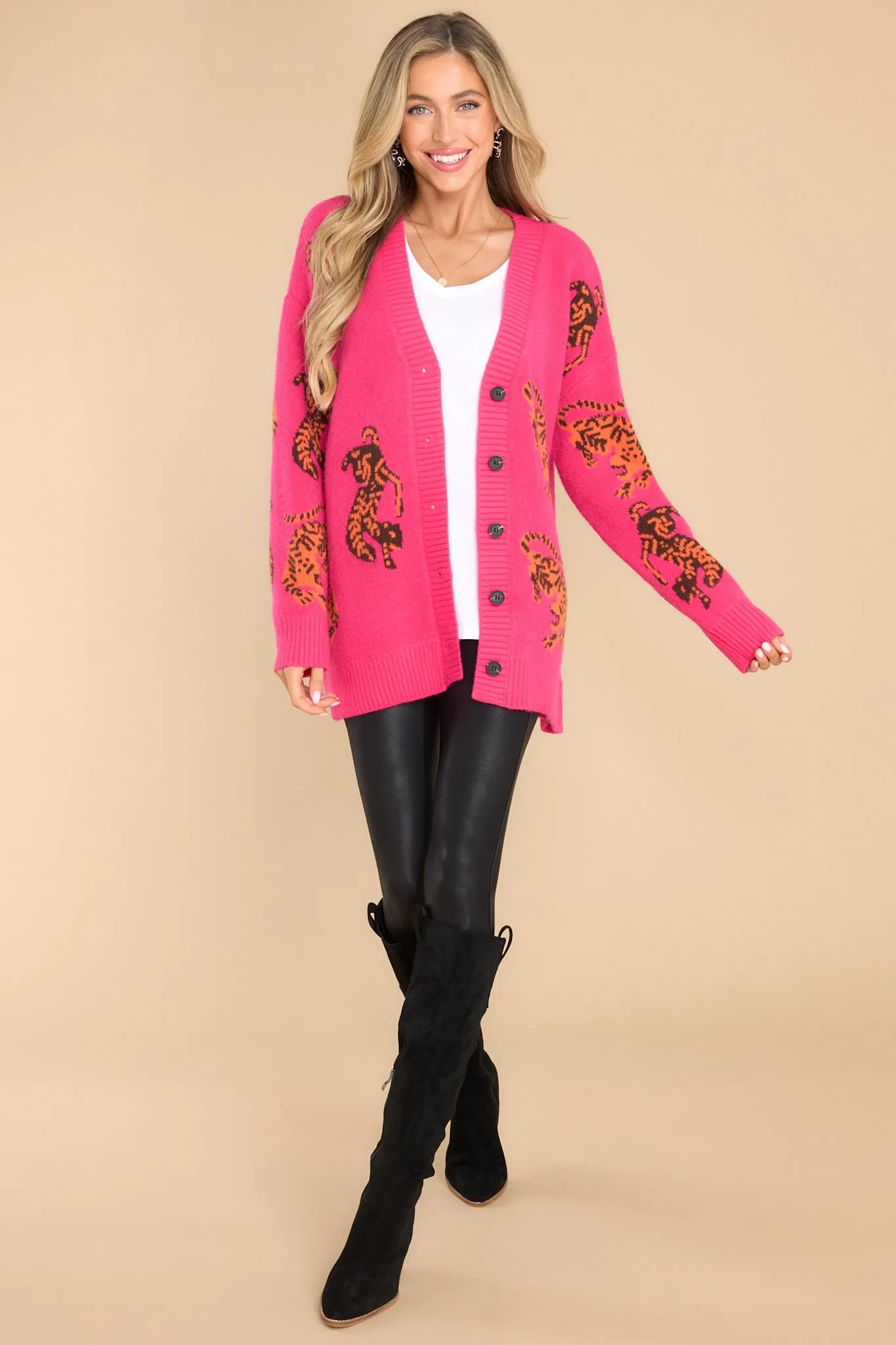 My Dearest Darling Hot Pink Cardigan