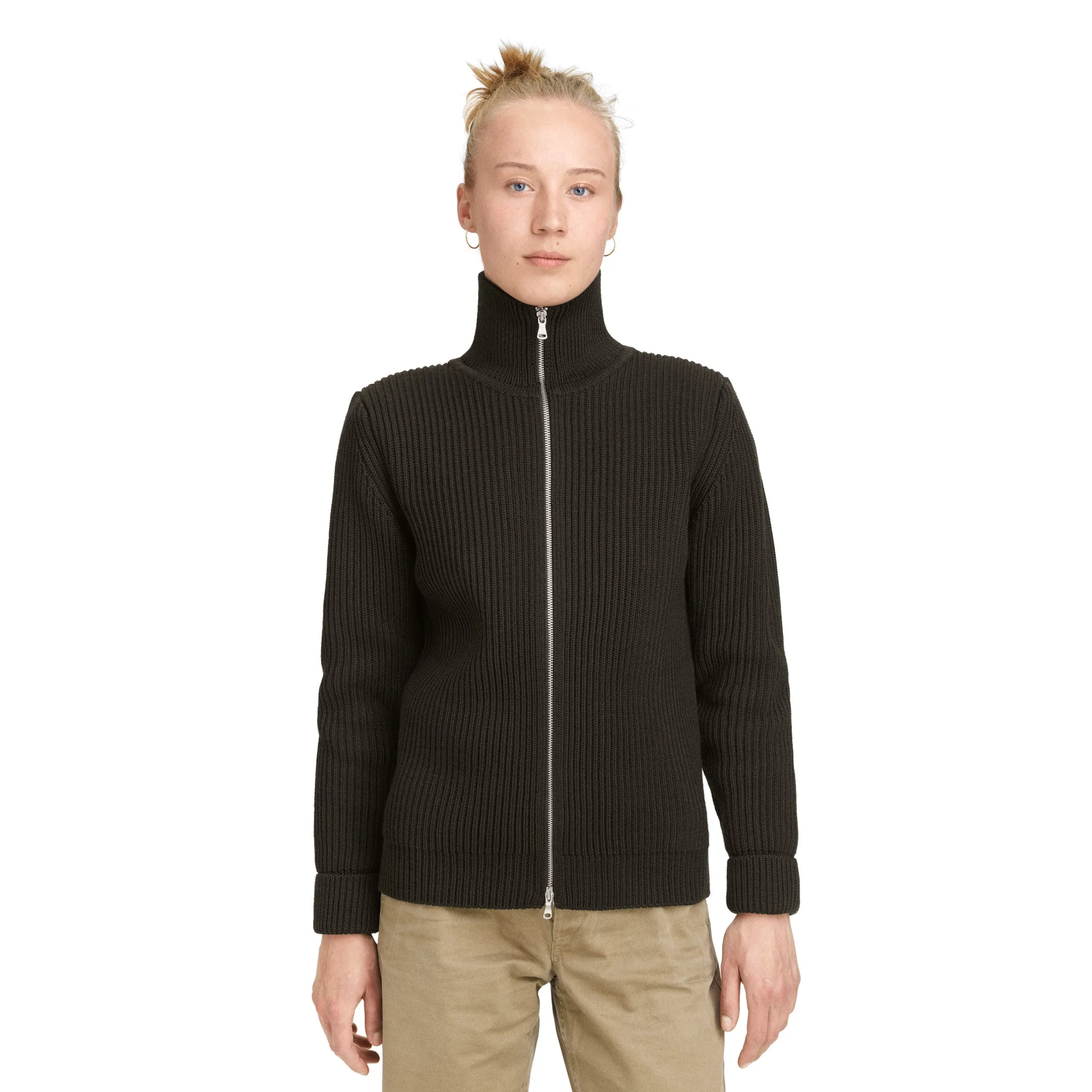 Navy Full-Zip Royal Blue