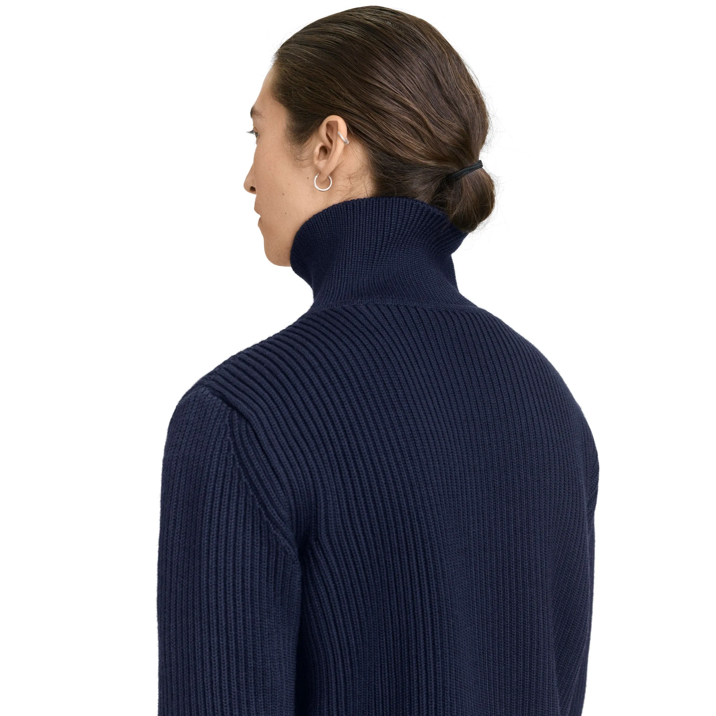 Navy Full-Zip Royal Blue